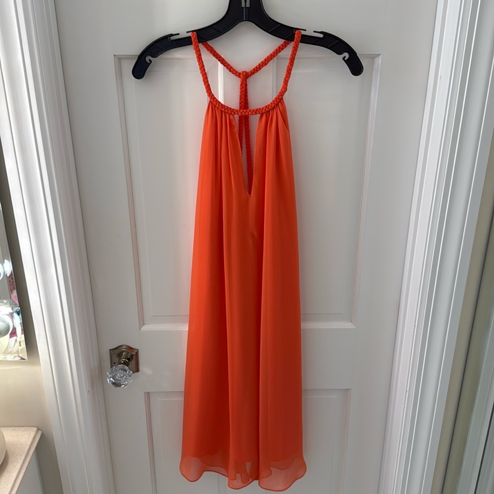 Alice+Olivia orange dress, size small.